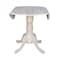 International Concepts Square Dual Drop Leaf Table, 36 in, Unfinished, 36 W, 36 L, 30 in H, Wood, Unfinished T-36DP - alternate 2